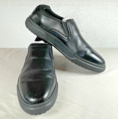 Florsheim Work Slip On Shoes Mens Size 12 EEE Wide Black Leather Soft Toe Comfy - Image 1 of 4