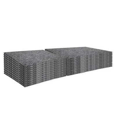 Alfombra de piso antideslizante de nailon de alta resistencia gris oscuro 22PK 19,7 X 19,7 pulgadas Foto 1 de 4