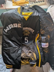 Golden State Warriors Rakuten Starter Jacket And City Jersey Men's Large - Picture 1 of 3