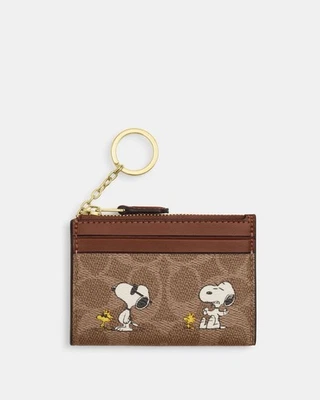 Coach X Peanuts Mini Skinny Id Case In Signature Canvas With Snoopy Print CBT14 - Image 1 of 3