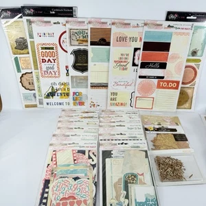Glitz Scrapbook Stickers Embellishments Amy Tangerine Studio Calico LOT of 23 B - Picture 1 of 7