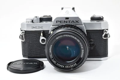[N.Mint]PENTAX MX SLR 35mm Film Camera Silver+SMC PENTAX-M 50mm f1.4 2677671 - Image 1 of 4