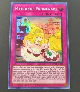 Yu-Gi-Oh! Madolche Promenade Trappola Super Rara ETCO-EN076 1° Edizione LP - Foto 1 di 1