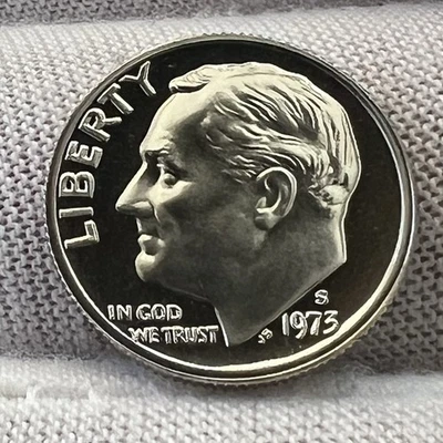 1973-S Roosevelt Dime Deep Cameo Proof receive coin pictured #5600 - Image 1 of 4