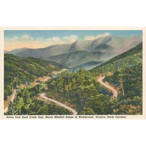 Juego de 5 postales NC-306 Mount Mitchell Range Carolina del Norte - Imagen 1 de 2