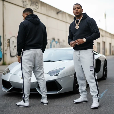 *SEAN JOHN* (GRIS-MULTI) •PANTALONES DEPORTIVOS DE POLIÉSTER• (TALLA XB) Foto 1 de 4