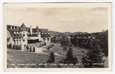 Hôtel Chantecler STE ADELE EN HAUT Laurentides Quebec 1935-40s Comellas RPPC - Image 1 of 2