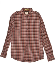 CAMEL ACTIVE Mens Fitted Flannel Shirt XL Brown Check Cotton BR83 - Picture 1 of 3