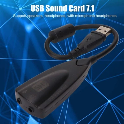Sound Card Virtual 7.1 Plus Plug And Play USB Stereo Sound Card Headphone Ada AU - Image 1 of 4