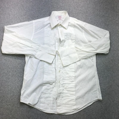 Camisa Esmoquin Brooks Brothers Para Hombre 16 35 Blanca Puño Francés Tradicional Preppy Foto 1 de 4