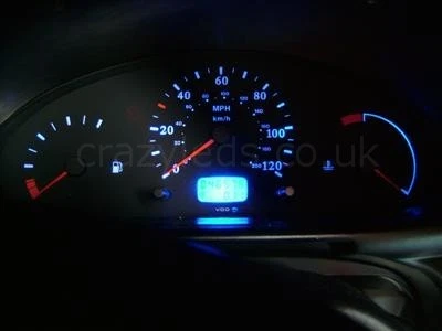 Fits Nissan Micra K11 92-02 8 BLUE LED Dash speedometer heater conversion kit - Image 1 of 4