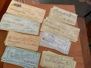 50 Pieces 1960’s - 80’s CANCELLED CHECKS FROM OCALA FLORIDA (lot C) - Picture 1 of 9
