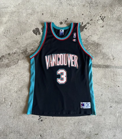 Vintage 90s NBA Abour-Rahim Vancouver Grizzlies Champion Jersey Size 48 RARE Cover