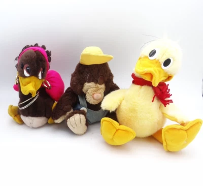 Alfred J Kwak + Winnie + Henk Plüsch Stofftier Vintage Spielzeug Figur 90er - Bild 1 von 4
