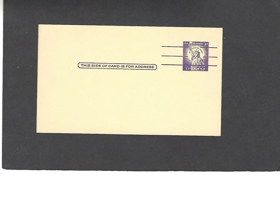 UX46d 3c LIBERTY POSTAL CARD MINT UNUSED PRE-CANCEL - Image 1 of 1