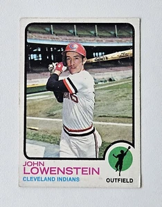 Tarjeta de béisbol John Lowenstein vintage 1973 Topps # 327 - Cleveland Indians - Imagen 1 de 2