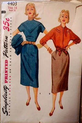 Vtg. Years 1940's Simplicity #4403 Junior & Misses Dress & Jacket Sz 13 Bust 31 - Image 1 of 4