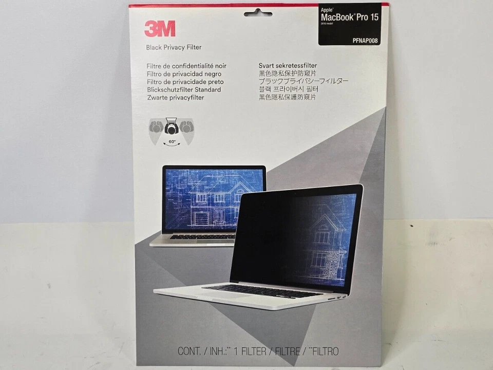 3M Privacy Filter for Apple® MacBook Pro® 15 2016-2021 with 3M COMPLY - PFNAP008 - Image 1 of 2