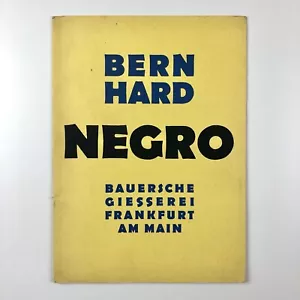 1930 Lucian Bernhard Negro type specimen booklet | Bauersche Giesserei 1930 - Foto 1 di 9