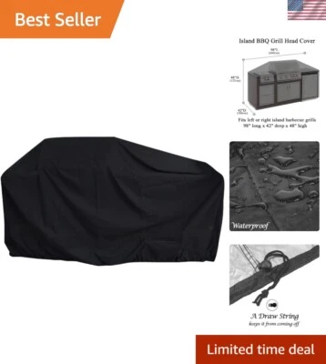 98" Waterproof Heavy-Duty BBQ Grill Cover with Drawstring for Outdoor Safety - image 1 of 4