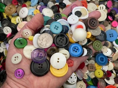 200 New Buttons assorted mixed color and sizes bulk Mixed Button lot MX1 - Image 1 of 4