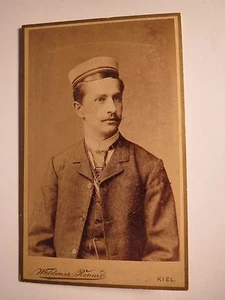 Student in Couleur mit Band & Mütze - CDV Waldemar Renard Kiel / Studentika - Bild 1 von 2