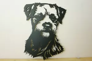 Border Terrier Metal Face Wall Art / Garden Sculpture - Picture 1 of 2