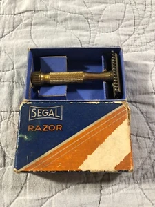 Navaja de seguridad vintage Segal de doble filo con navaja y caja original - Imagen 1 de 9