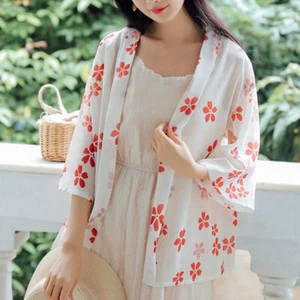 Lady Floral Kimono Jacket Coat Cardigan Retro Sakura Haori Yukata Sakura Fashion - Bild 1 von 9