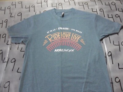 Camiseta pequeña nueva sin etiquetas Ride Love Live SF To LA End AIDS 2019 Foto 1 de 4