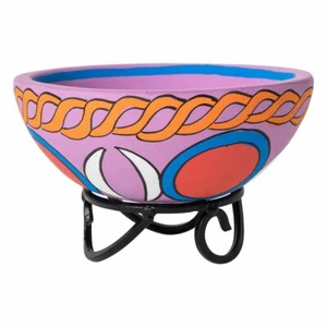Smudging Supplies. Smudge Bowl with stand Purple Triple Moon Clay Smudge Bowl. - Picture 1 of 1