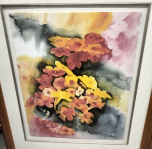 Original Watercolor Painting 21 X 28 Sylvia Herrera - Picture 1 of 9