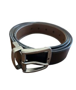 Reversable Men's Belt Black and Brown Imitation Leather 51 Inches Long