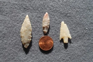 Vorgeschichte Neolithikum Pfeilspitze Feuerstein Mali Sahara Biface Lot Biface - Bild 1 von 3
