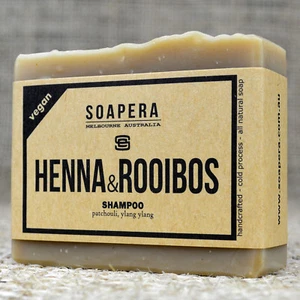 1 x HENNA ROOIBOS SHAMPOO BAR - medium to dark brown hair natural handmade Soap - Picture 1 of 6