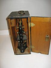 Antique Vintage Bausch & Lomb Brass Microscope Lenses Original Case 1908 1915