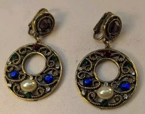 Farbige Vintage Ohrclips. - Bild 1 von 8