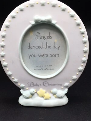 Marco de fotos de bautizo de bebé Foto 1 de 4
