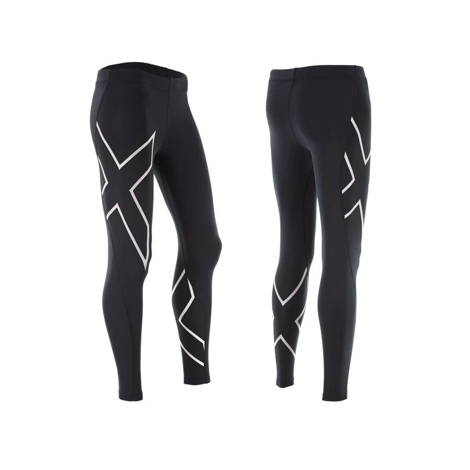 BARGAIN || 2XU Womens Compression Long Tights - Black/Silver - Image 1 of 1