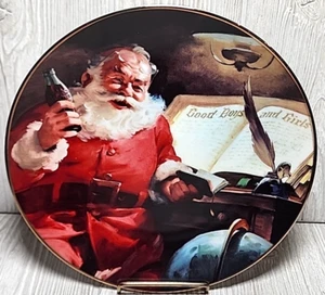Coca-Cola Franklin Mint 1994 "Making A List" #RA1308 Plate 8" - Picture 1 of 6