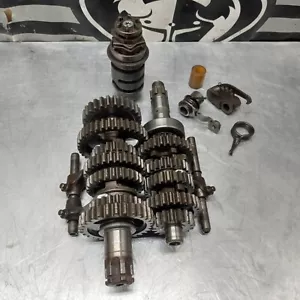 87 Yamaha Xt350 Transmission Gears Shift Drum Forks - Picture 1 of 24