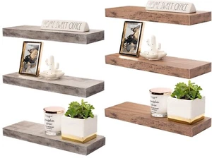 Sorbus Floating Shelves, Farmhouse Hanging Wall Shelf Décor - 16 Inches - 3 Pack - Picture 1 of 24