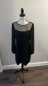 Vestido de cóctel negro White House Black Market talla 10 - Imagen 1 de 9