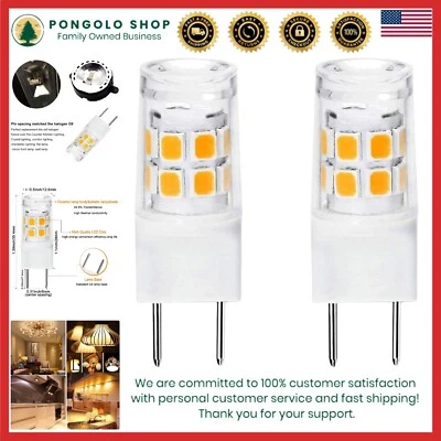 2 Pack G8 LED Bulbs 3W for Microwave, Instant On, Energy Efficient - Warm White - Image 1 of 4