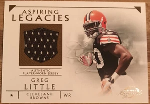 2011 Topps Legends Aspiring Legacies Jerseys Greg Little ALR-GL Cleveland Browns - Picture 1 of 2