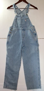 Guess Denim Bib Overalls Size M Girls Youth Blue Distressed Vintage USA Y2K - Picture 1 of 17