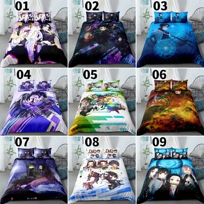 Demon Slayer Anime Twin/Full/Queen/King Bed Duvet/Quilt Cover Set Bedding Sets - Image 1 of 4