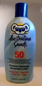 Australian Sands Premium Hydrating Sunscreen Lotion SPF 50 237ml/8fl.oz. NEW - Picture 1 of 2