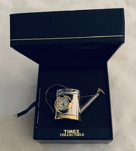 Vintage Times Metall Gold/Silber Gießkanne Gartenarbeit Mini Uhr - Bild 1 von 2