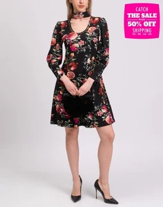 RRP€435 EAN 13 COLLECTION By ELENA RENIER A-Line Dress IT42 US6 M Pomegranate - Picture 1 of 8